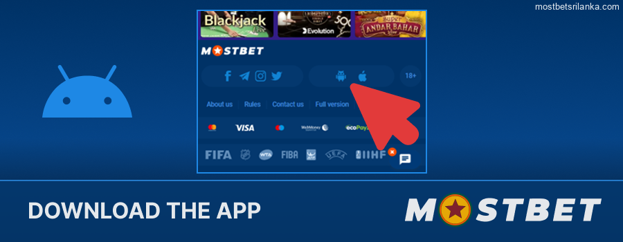 Download Mostbet APK from the official website