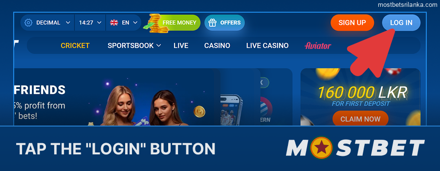 Click the "Register" button on the Mostbet website