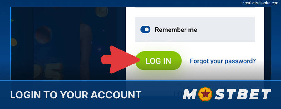 Click Sign In in the Mostbet login window